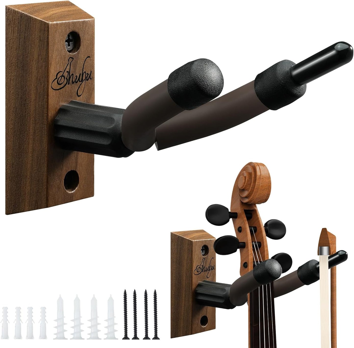 Ohuhu 2-Pack Violin Wall Mount: Secure Display for Home