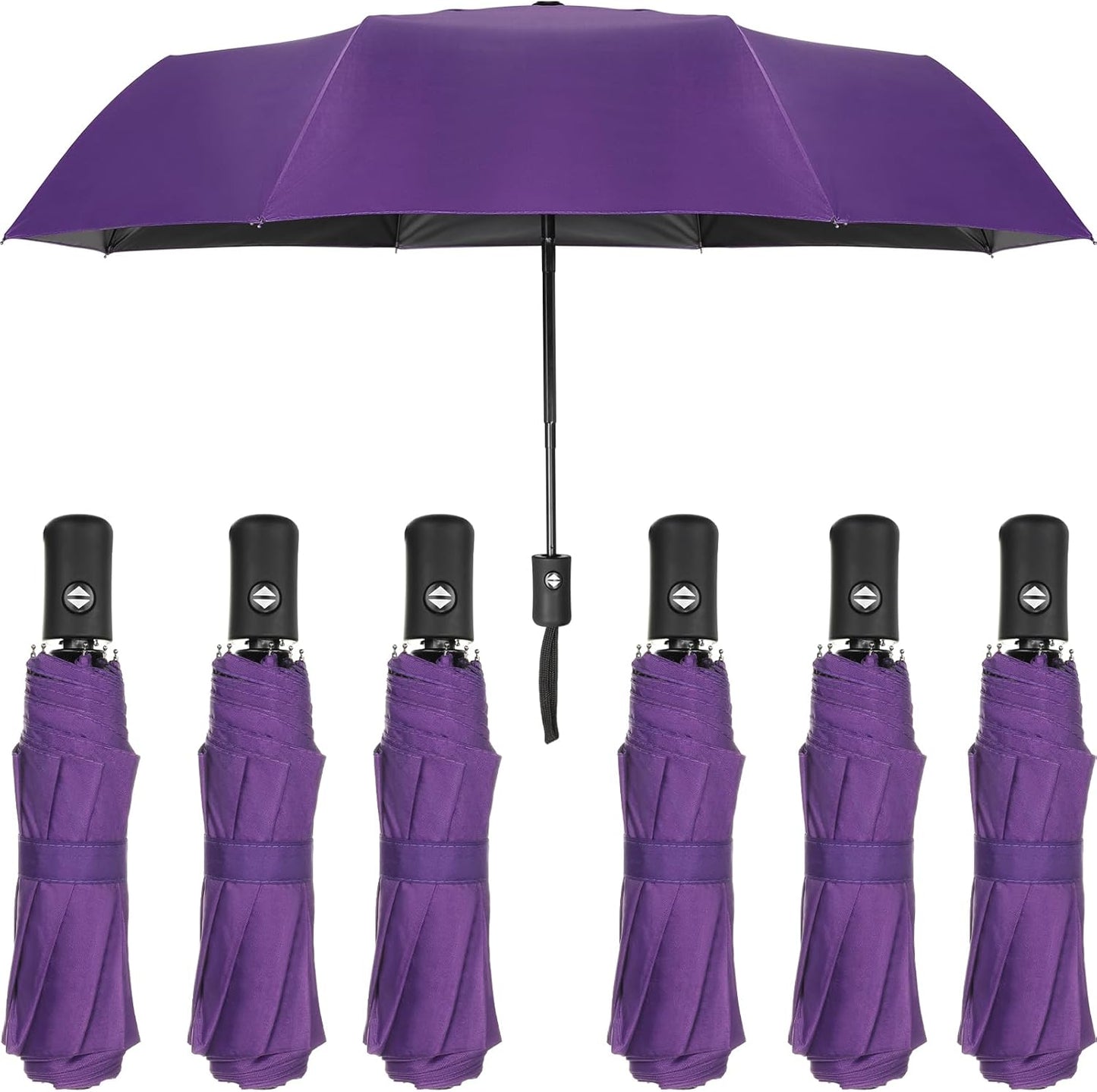 Compact Travel Umbrella Set of 6 for Rainy Days and Adventures
