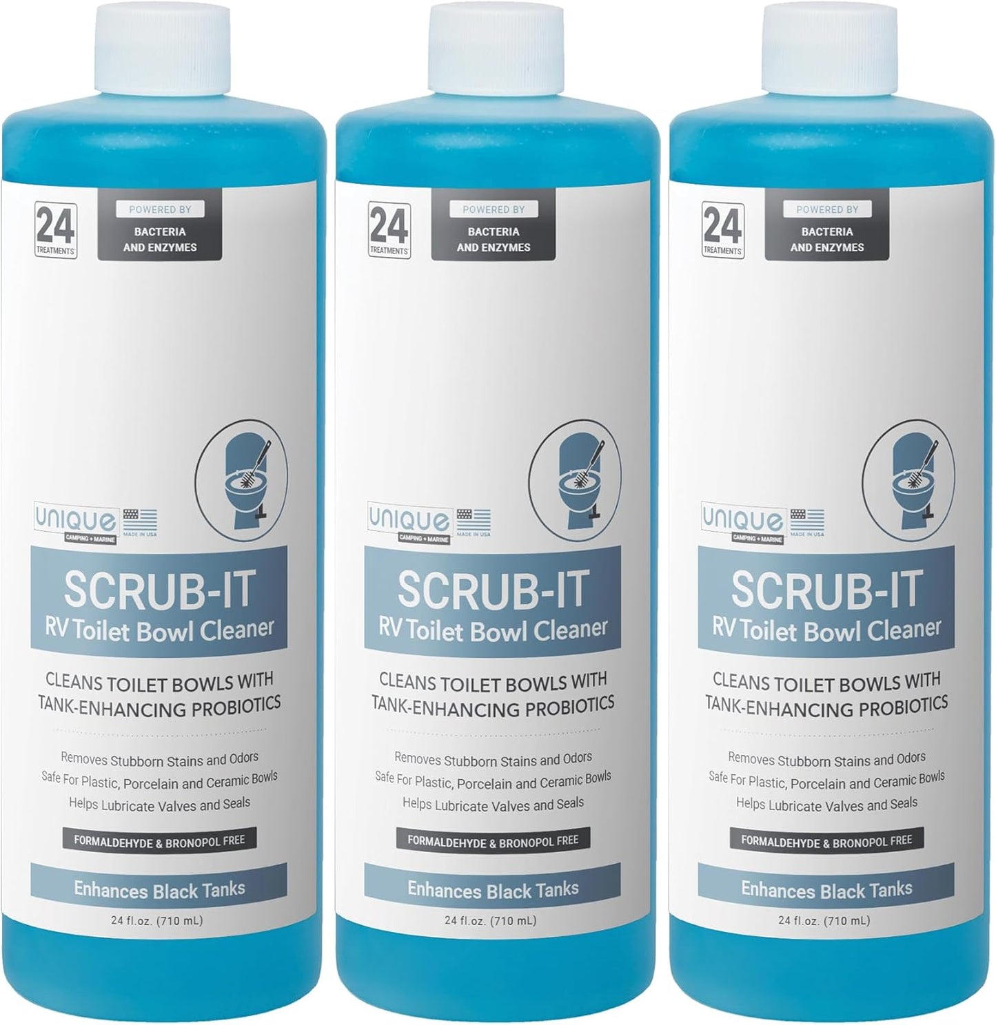 Unique Scrub-It RV Toilet Bowl Cleaner Liquid - 24 oz 3-Pack