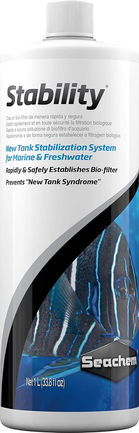Seachem Stability 1L - New Tank Stabilization System for Aquariums