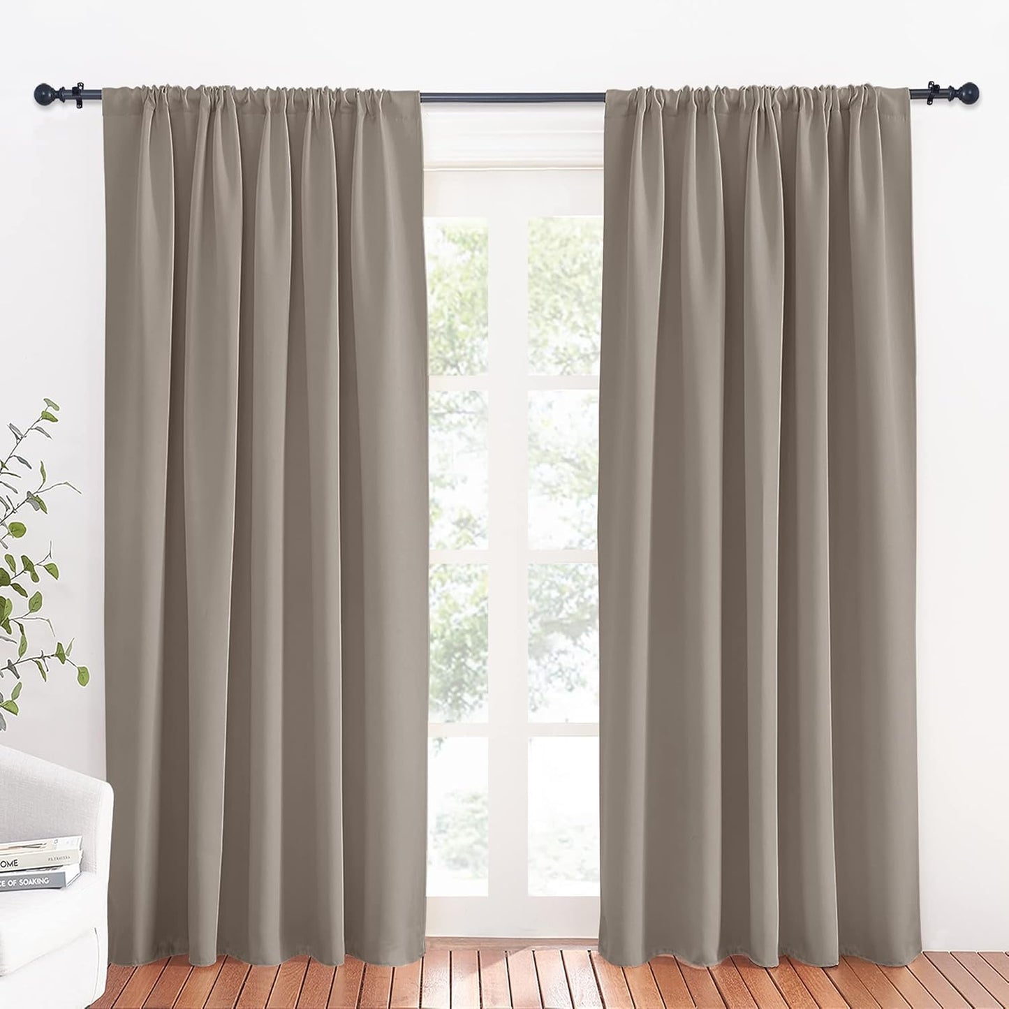 RYB HOME Room Darkening Curtains for Bedroom and Living Room