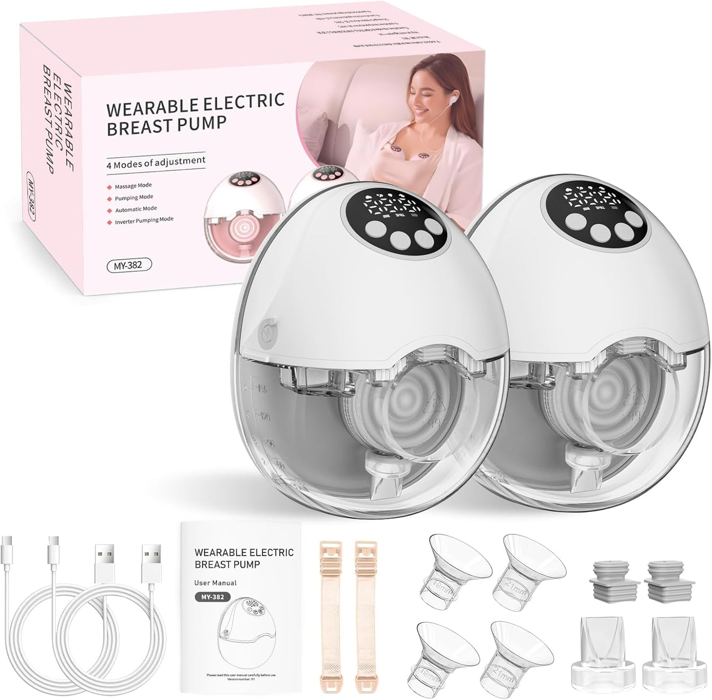 Hands Free Breast Pump - Portable Wearable Pump for Moms