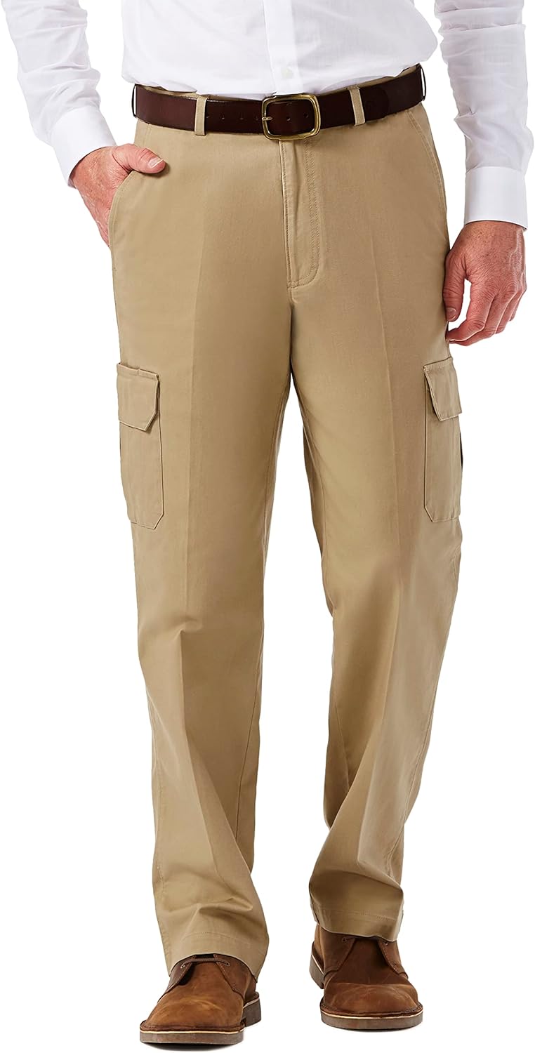 Haggar Men's Stretch Classic Fit Cargo Pant for Comfort and Style