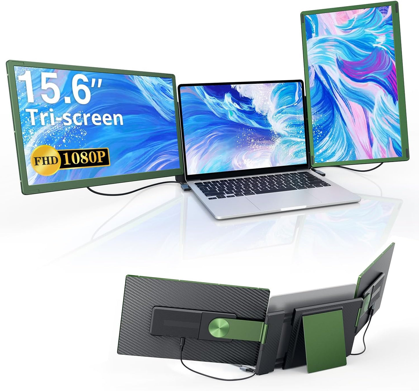 Portable Triple Screen: Boost Productivity!