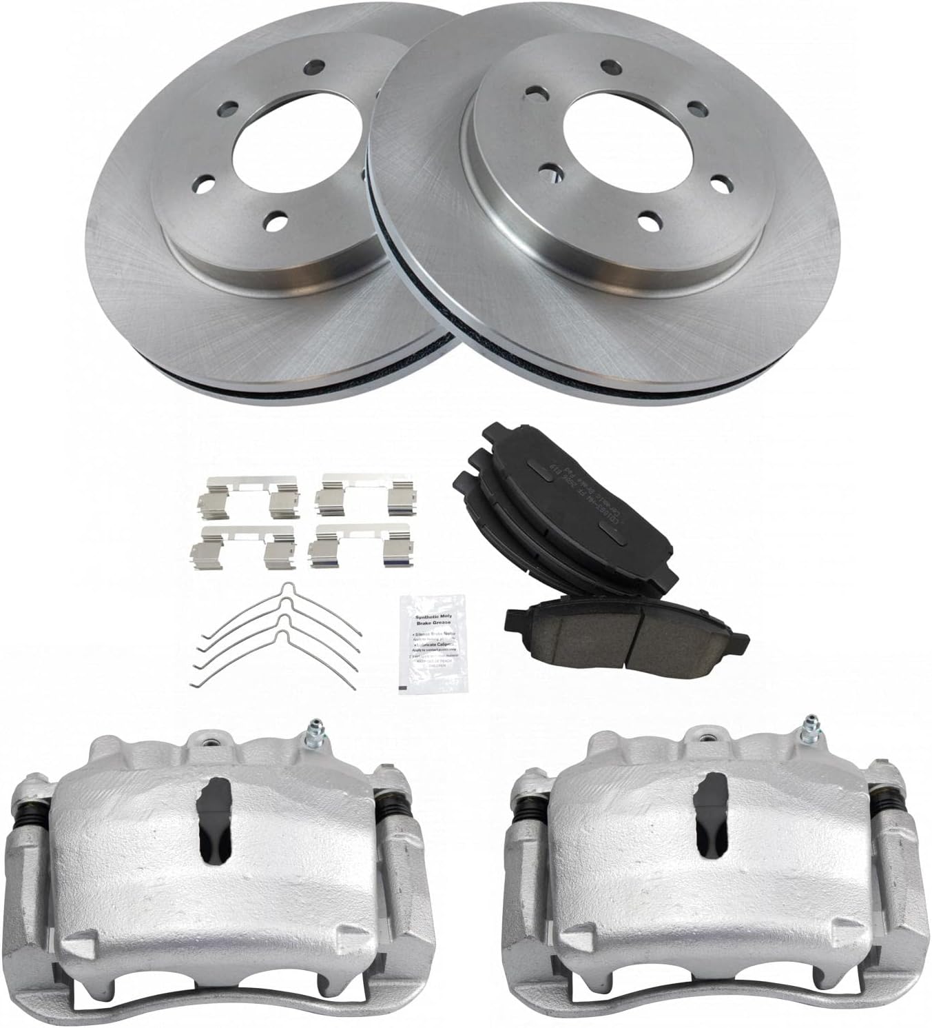 TRQ Front Brake Pad & Rotor Kit for 2004 Ford F-150 Performance