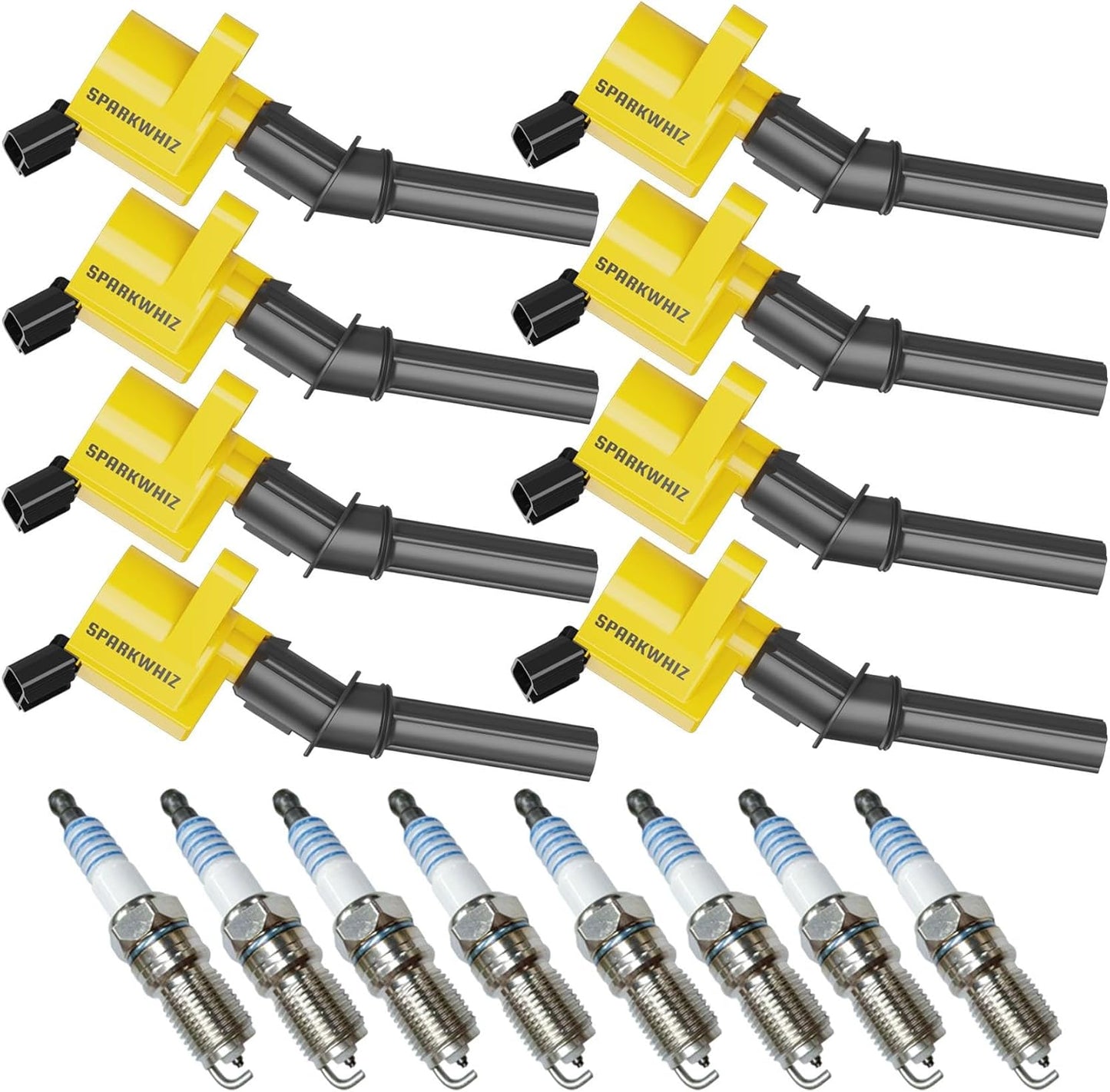 8Pcs DG508 Ignition Coils & Spark Plug SP479 for Ford Vehicles