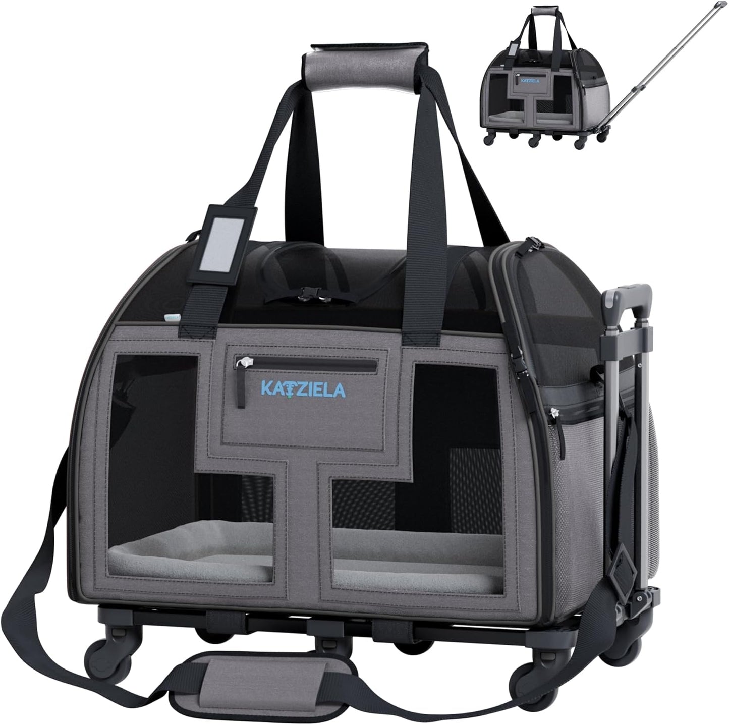 Katziela Airline Approved Pet Carrier for Small Dogs and Cats