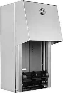 Dual Rolls Commercial Toilet Paper Dispenser for High Traffic Use