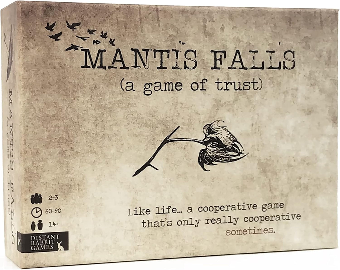 Mantis Falls Board Game - Hidden Traitor Strategy for 2-3 Players