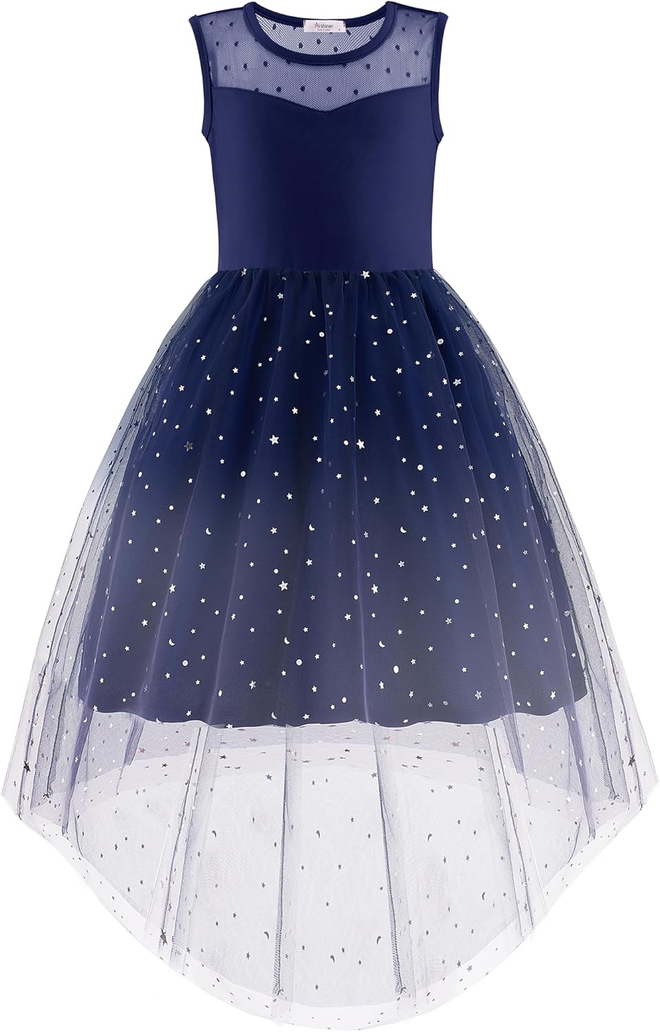 Arshiner Girls Dresses Formal Party Wedding Tulle High Low Dress