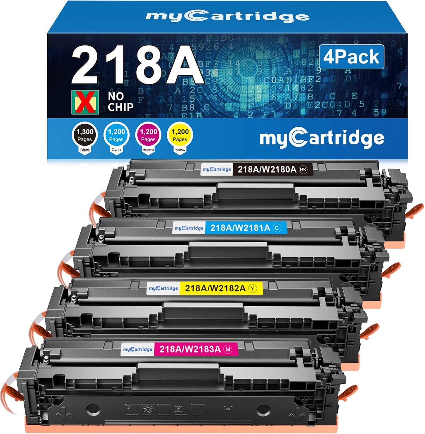 High Yield 218A Toner 4-Pack for HP Color Laserjet Pro - myCartridge