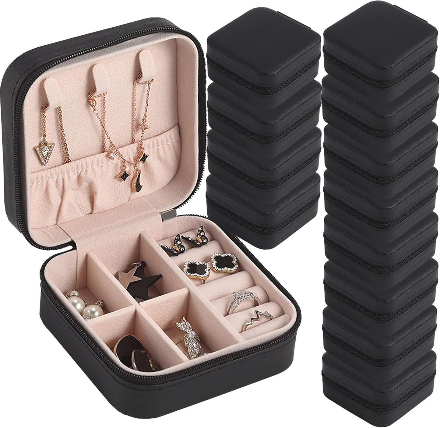 Travel Jewelry Case for Bridesmaid Gifts - 12 Pack Mini Organizer