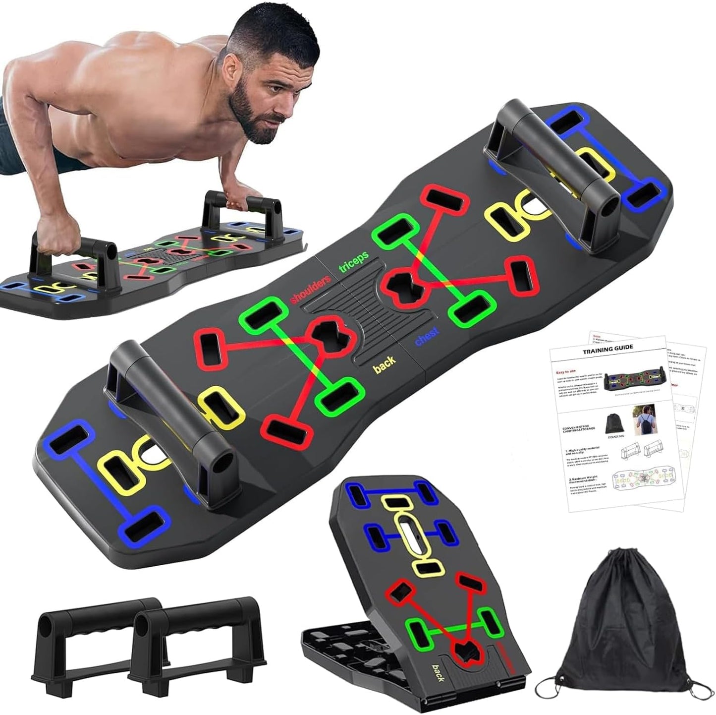 AERLANG Foldable Push Up Board - 10-in-1 Strength