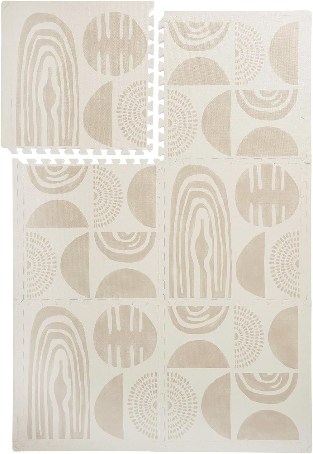Soft & Spacious Baby Foam Mat - Non-Toxic - Desert Sand