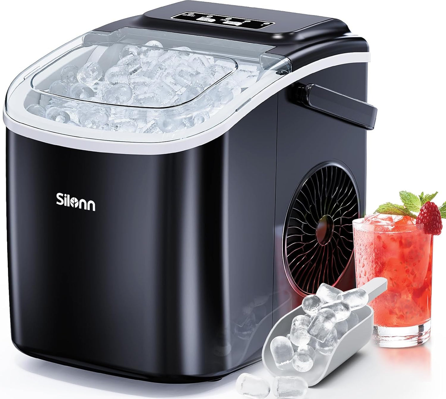 Silonn Ice Makers Countertop - 26Lbs Daily, Self-Cleaning