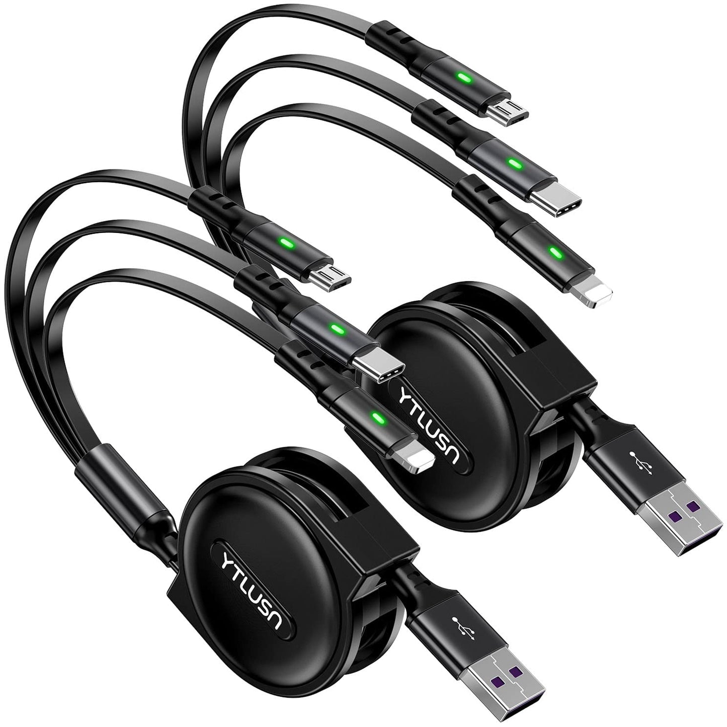 Fast Charge 3A Coiled Multi Cable Duo - Optimal Convenience