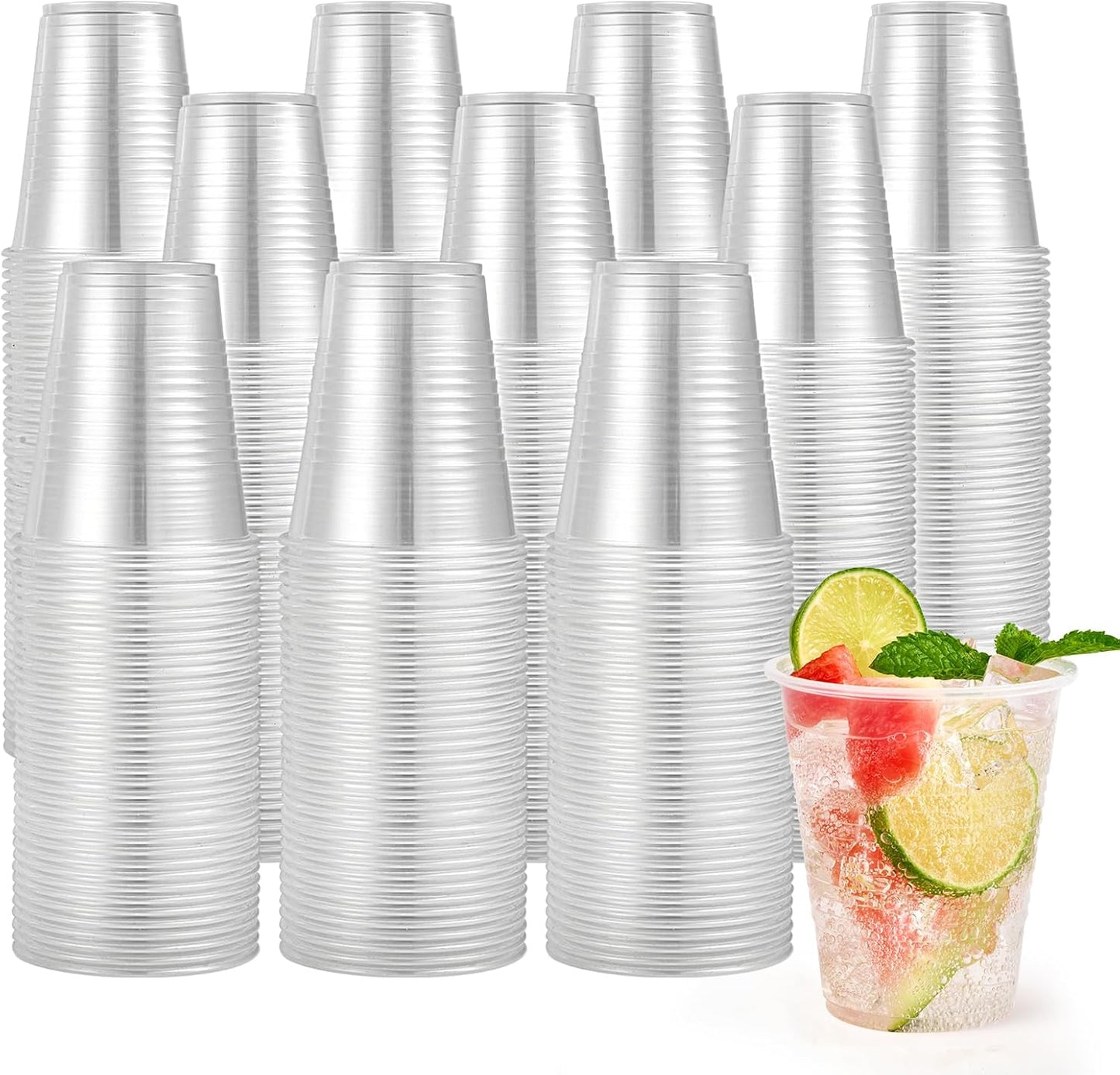 Turbo Bee 1000 Pack 12oz Plastic Cups for All Your Drinks