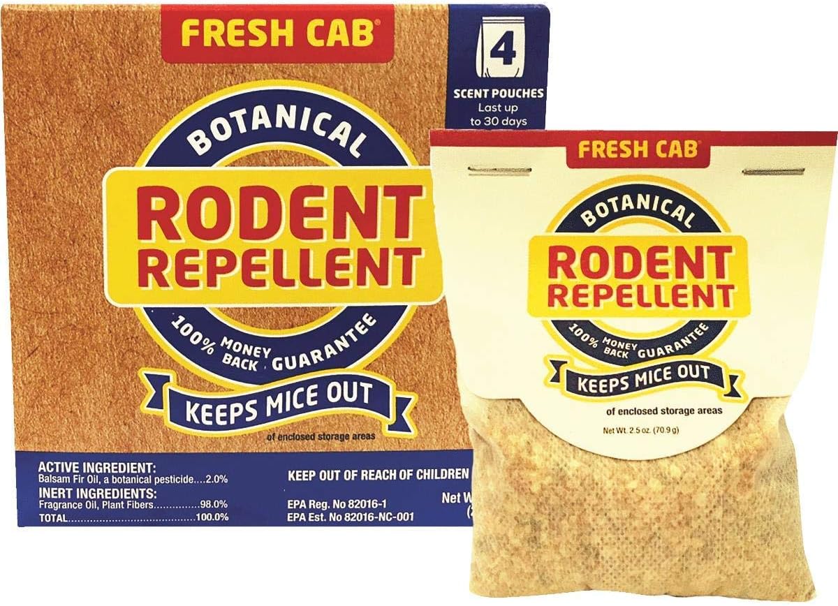 Natural Rodent Repellent: Fresh Cab Scent Pouches