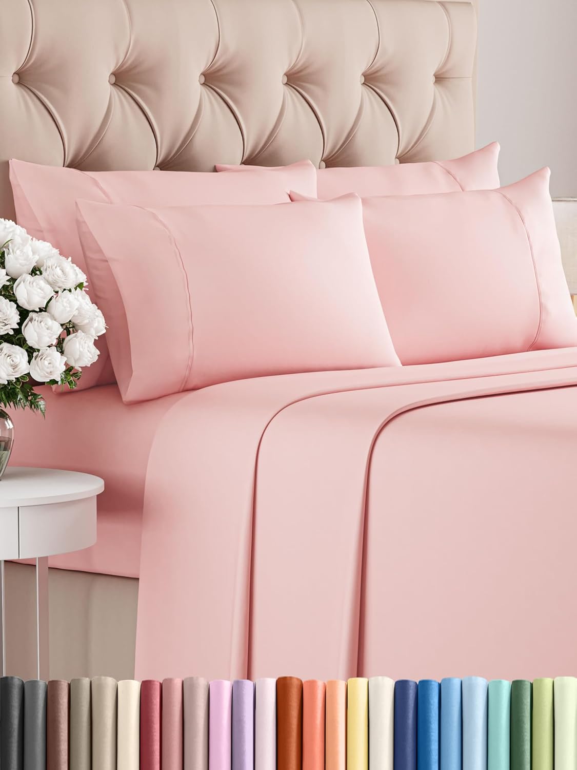 King 6 Piece Sheet Set - Ultra Soft Cooling Sheets for Comfort