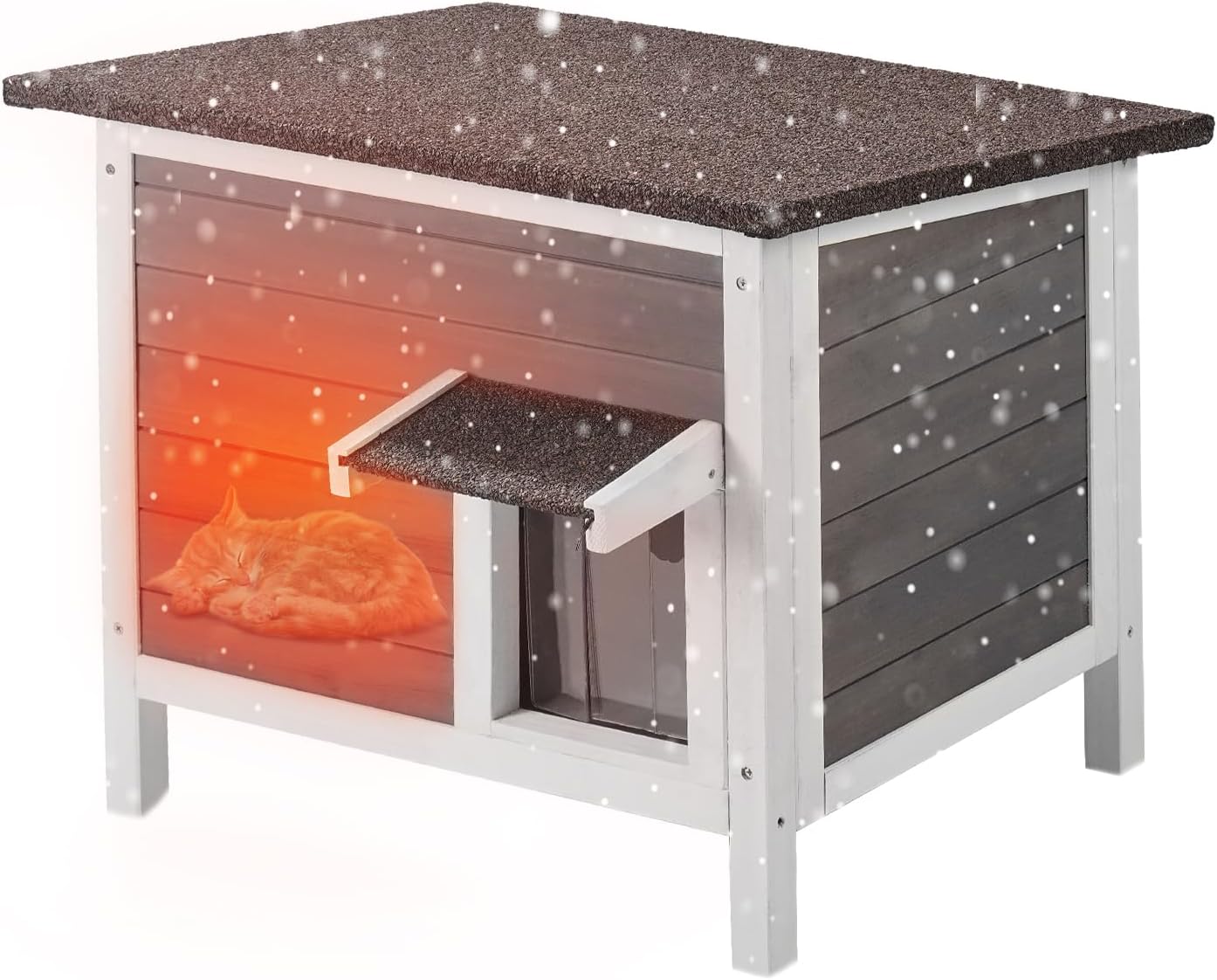 VEVOR Outdoor Cat House Weatherproof Shelter for Multiple Cats