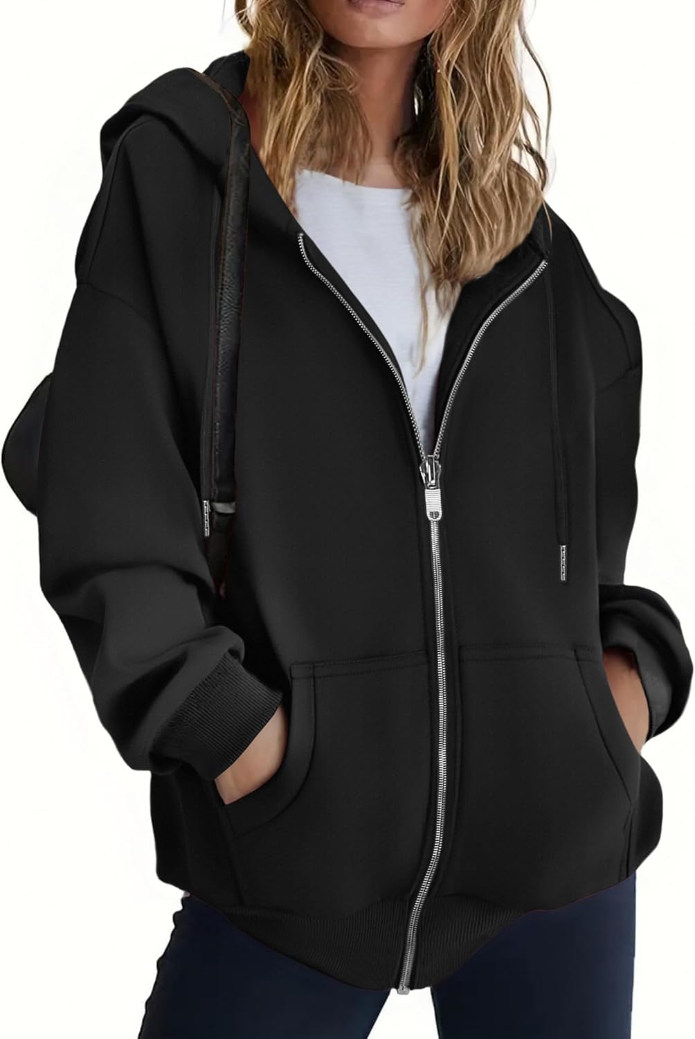 Zeagoo Hoodies for Women Zip Up Oversized Fleece Jackets 2025