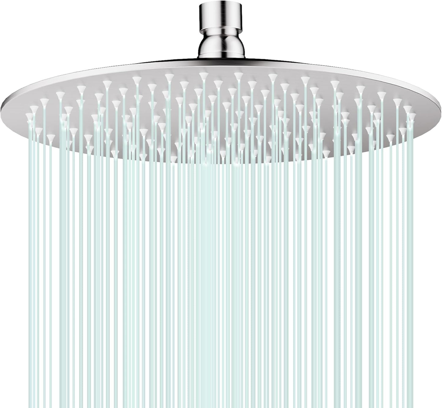 All Metal Rain Shower Head - Heavy Duty Stainless Steel Design