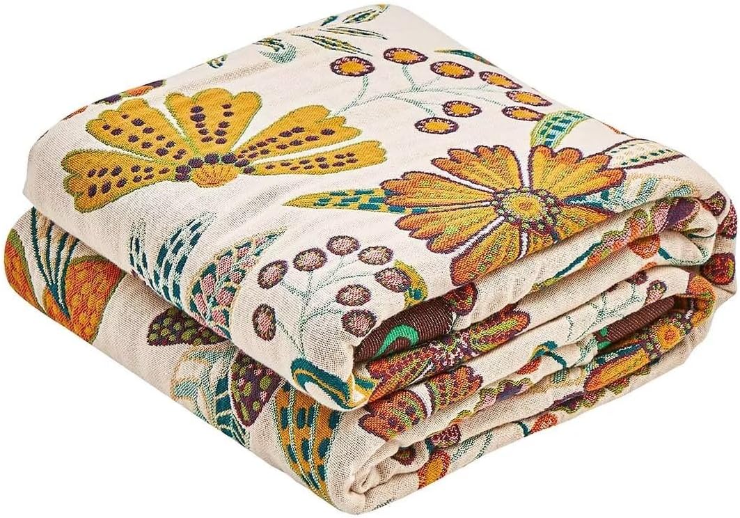 Boho Throw Blanket - 100% Cotton Ultra Soft Luxury Quilt