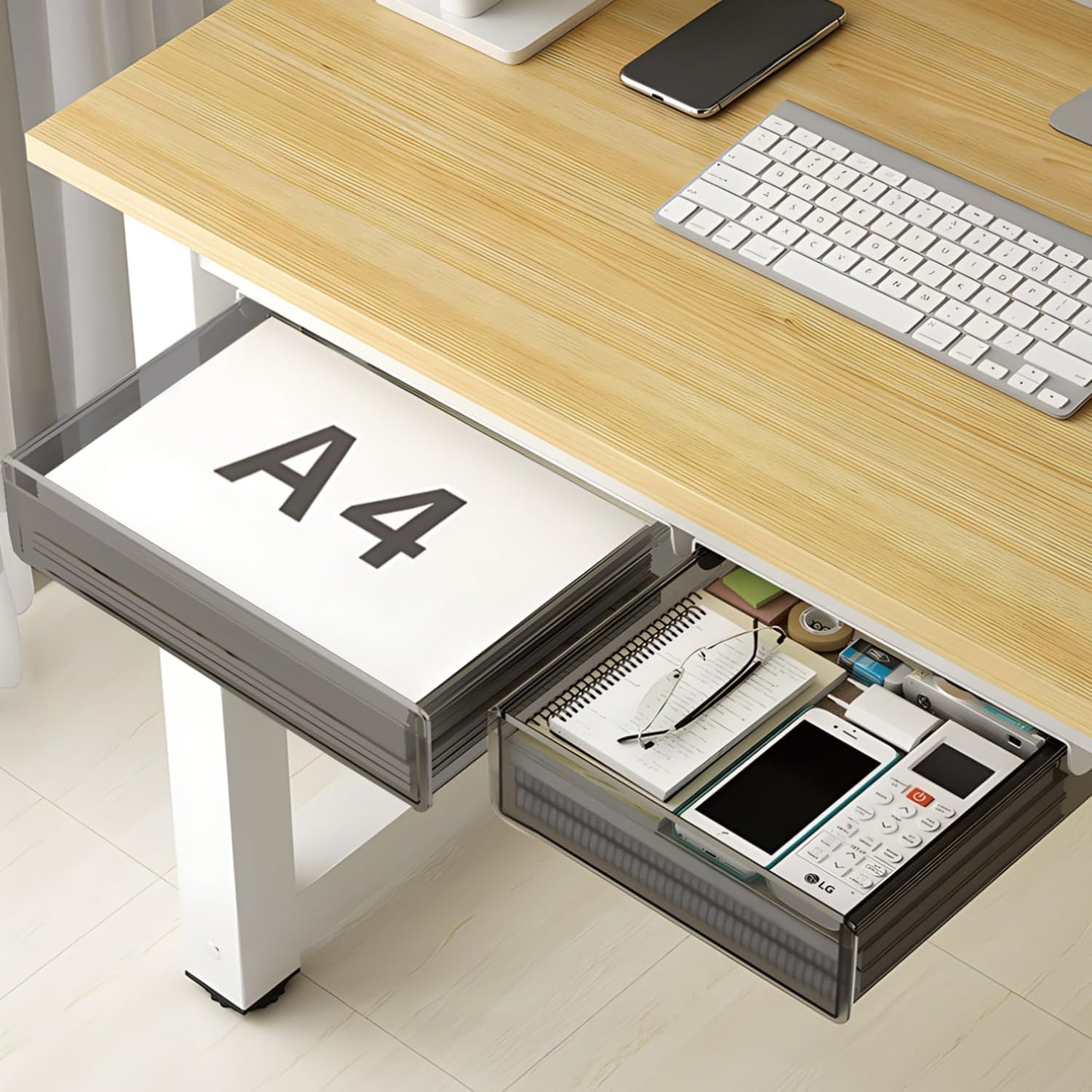 Hidden Desk Drawer Duo - Max Organization