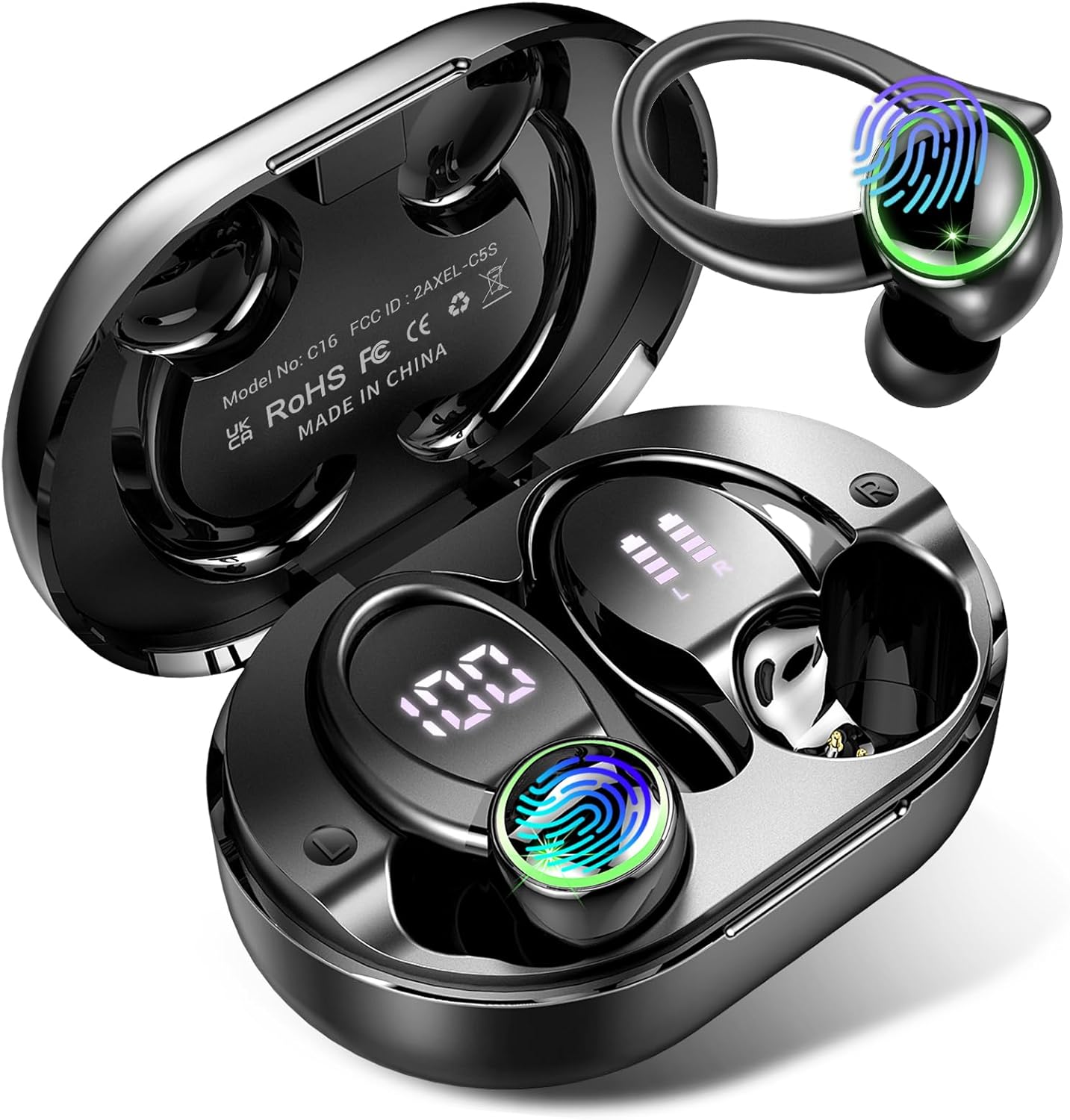 Kuizil Wireless Earbuds with Noise Cancelling Mic and 50Hrs Playtime