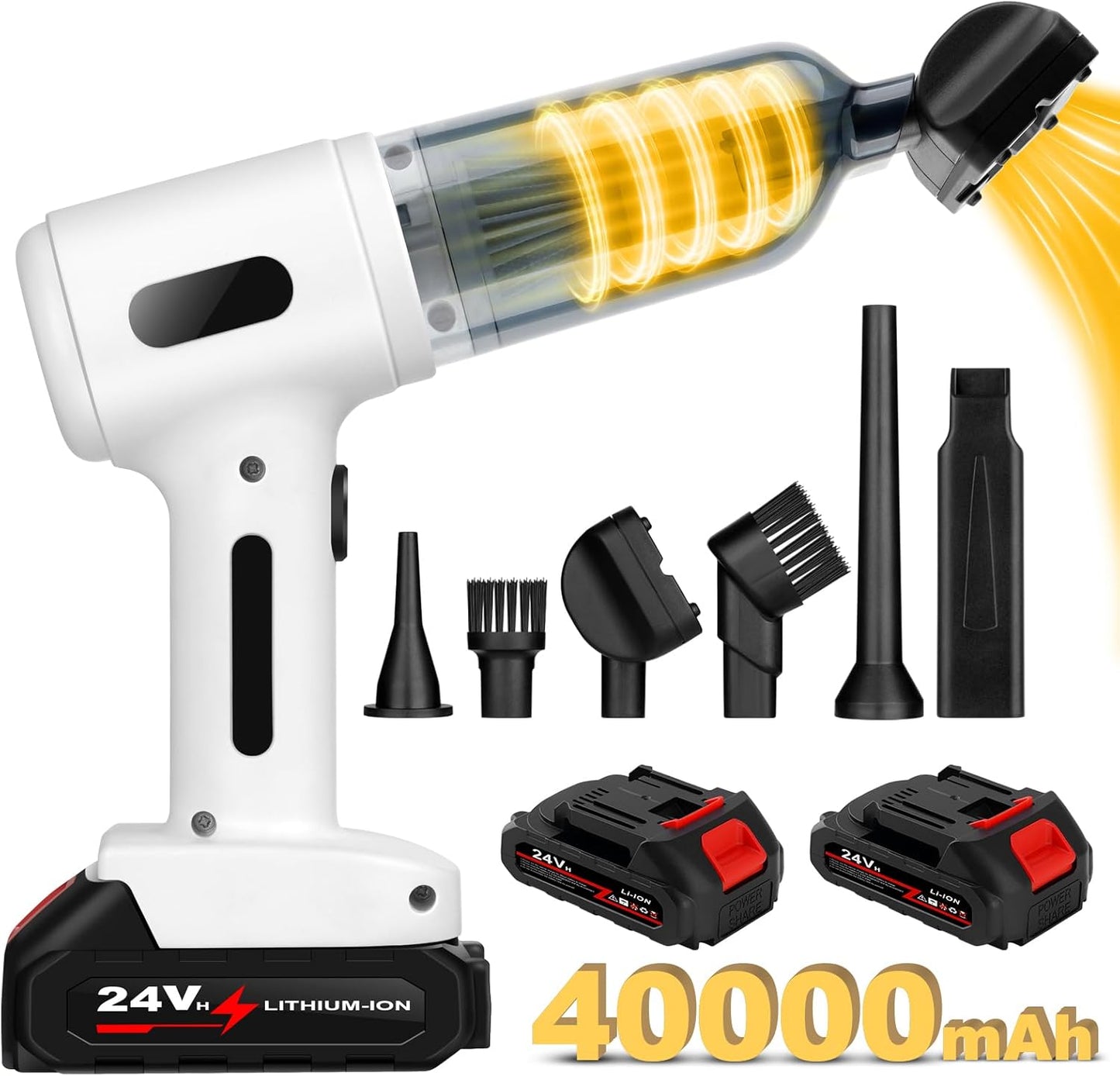 25000PA Cordless Car Vacuum: High Power Clean