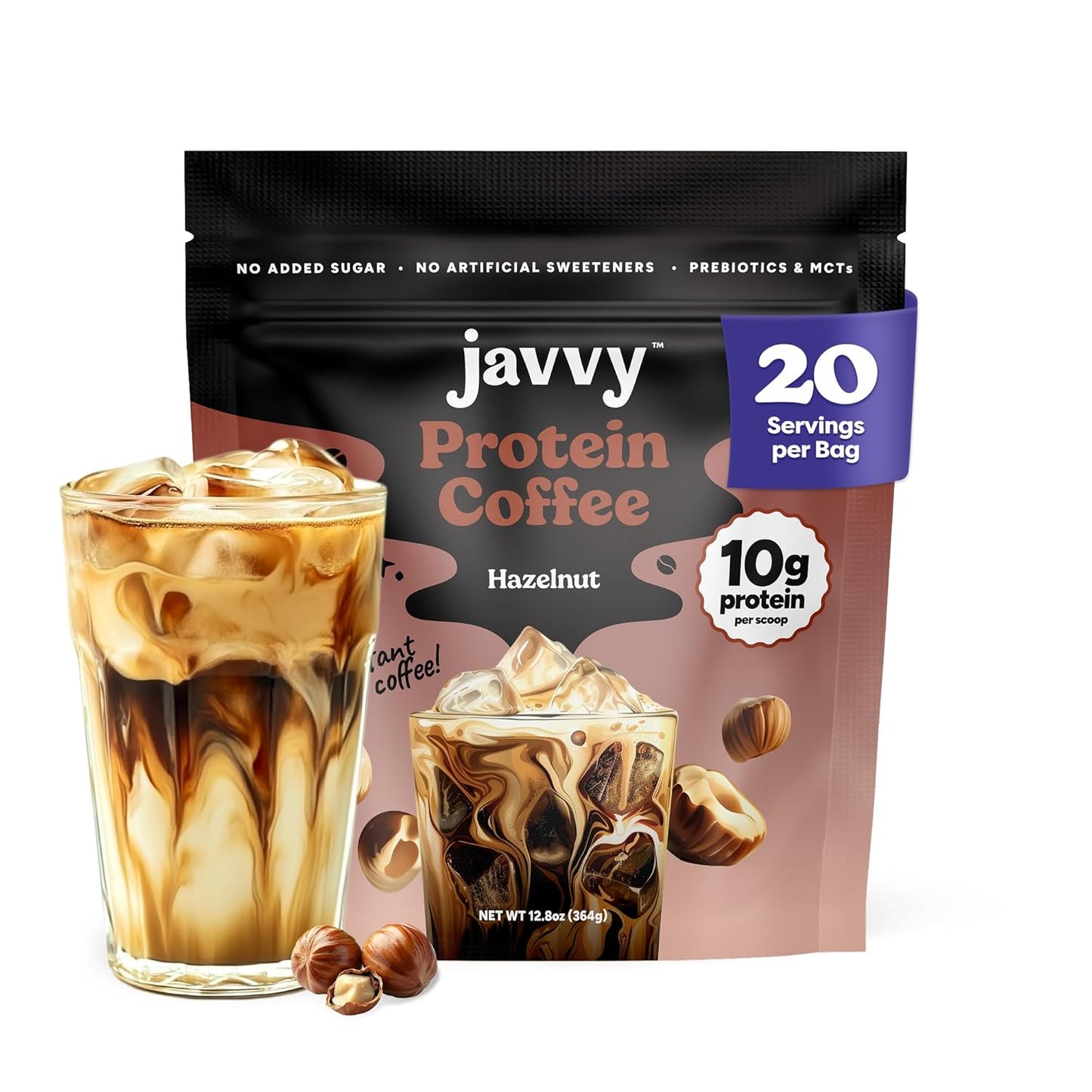 Hazelnut Protein Iced Coffee - Premium Whey Protein Blend