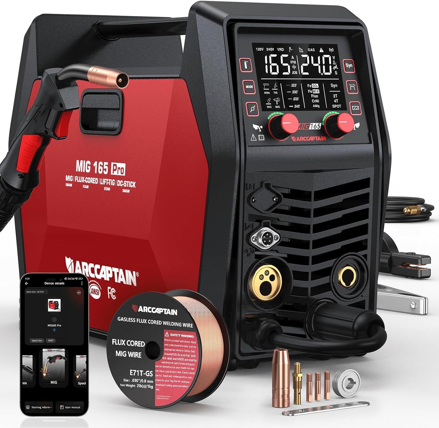 ARCCAPTAIN iControl MIG165 Pro Welder for All Your Needs