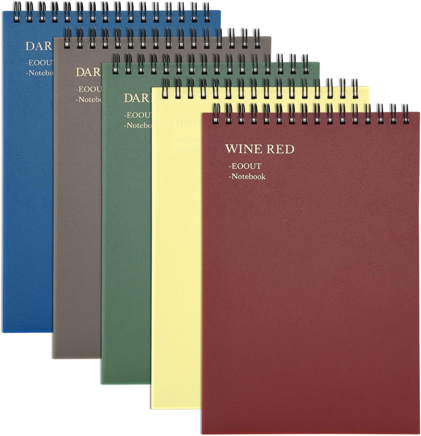 Top Spiral Steno Pads Set - College Ruled, 5 Colors