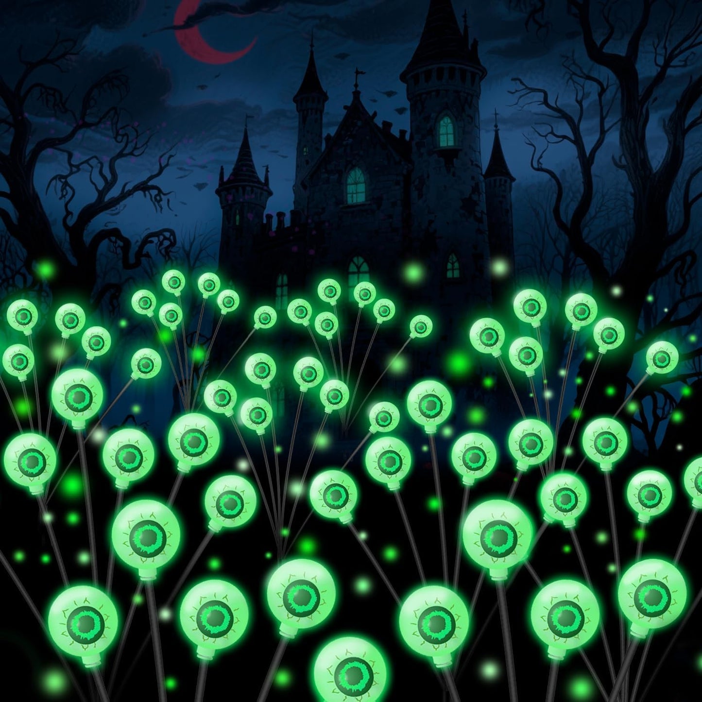 VOTTGO Halloween Solar Lights Outdoor for Spooky Decor