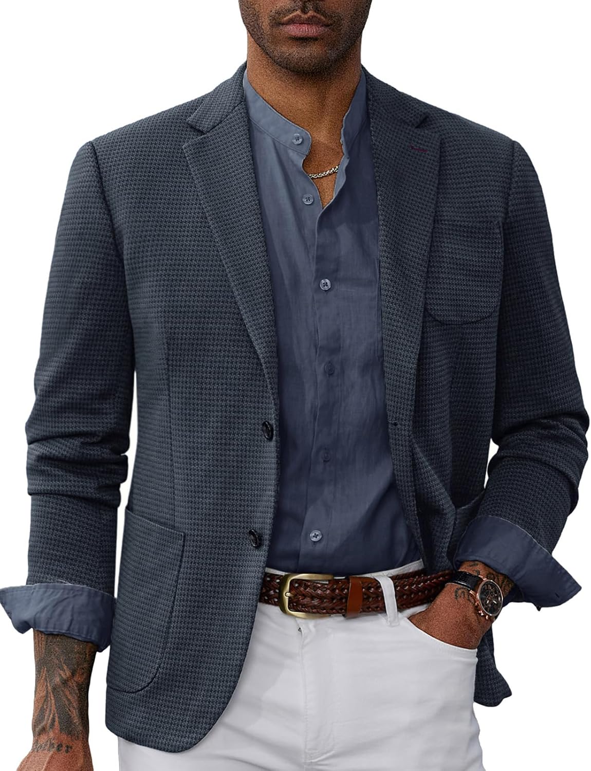 Mens Casual Sport Coat Blazer Lightweight Business Jacket