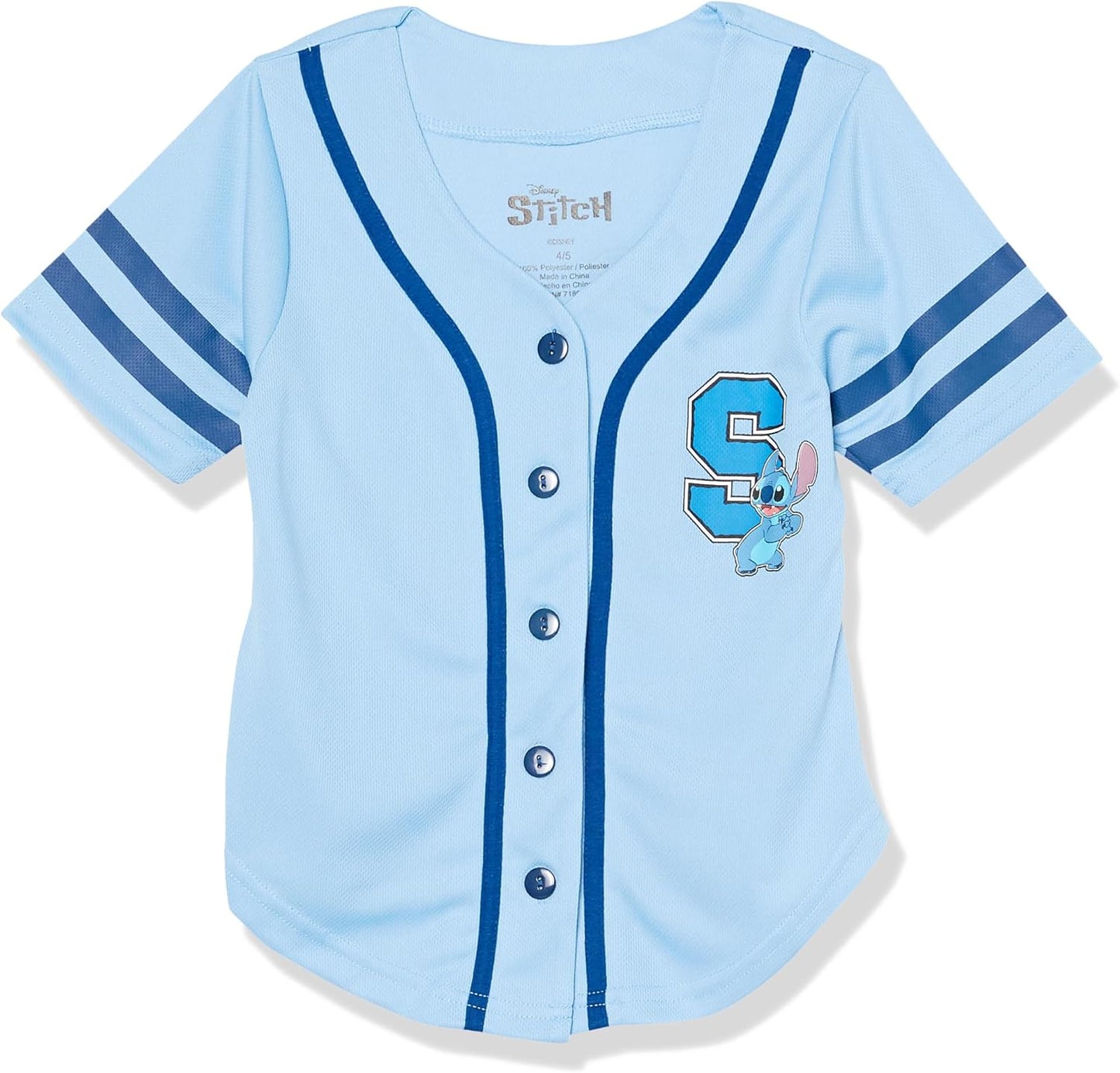 Disney Girls Lilo & Stitch Baseball Jersey - Classic Mesh Shirt