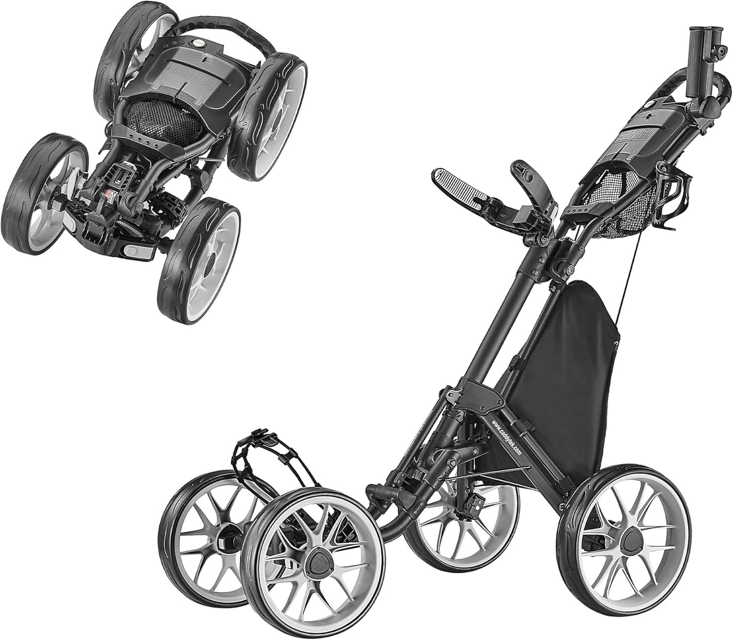 CaddyTek Caddycruiser One - Lightweight 4-Wheel Cart