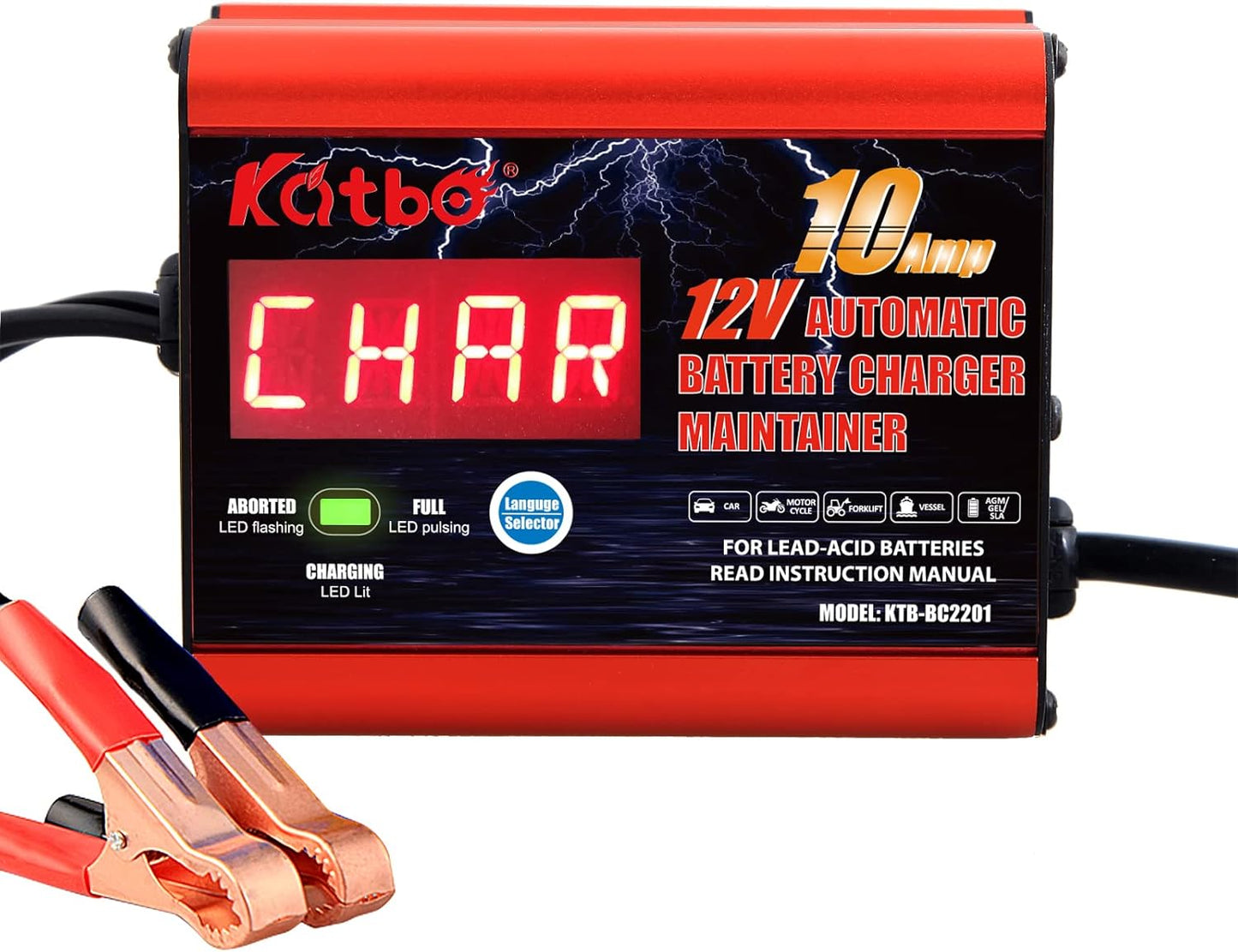 10A Automatic Car Battery Charger - KATBO
