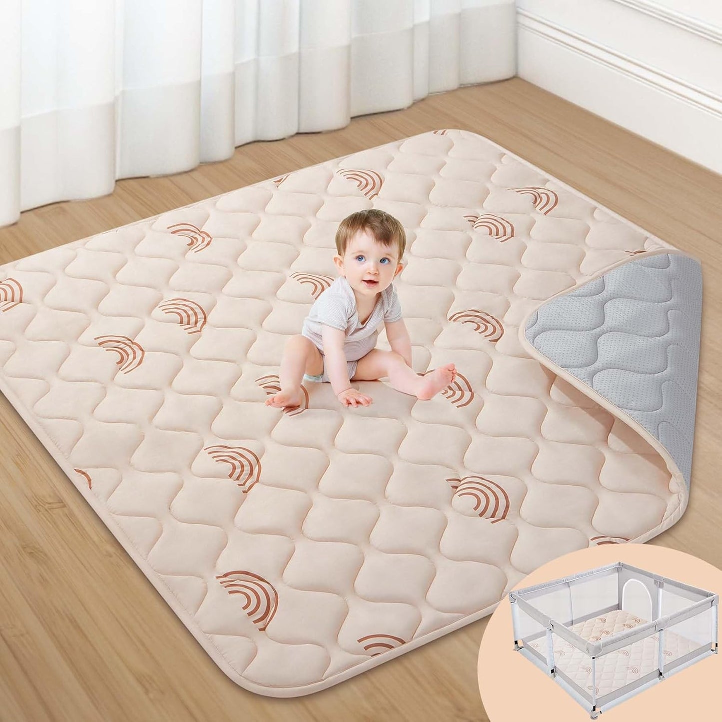 Ultimate Non-Slip Baby Play Mat, 50x50 - Yeeeasy!