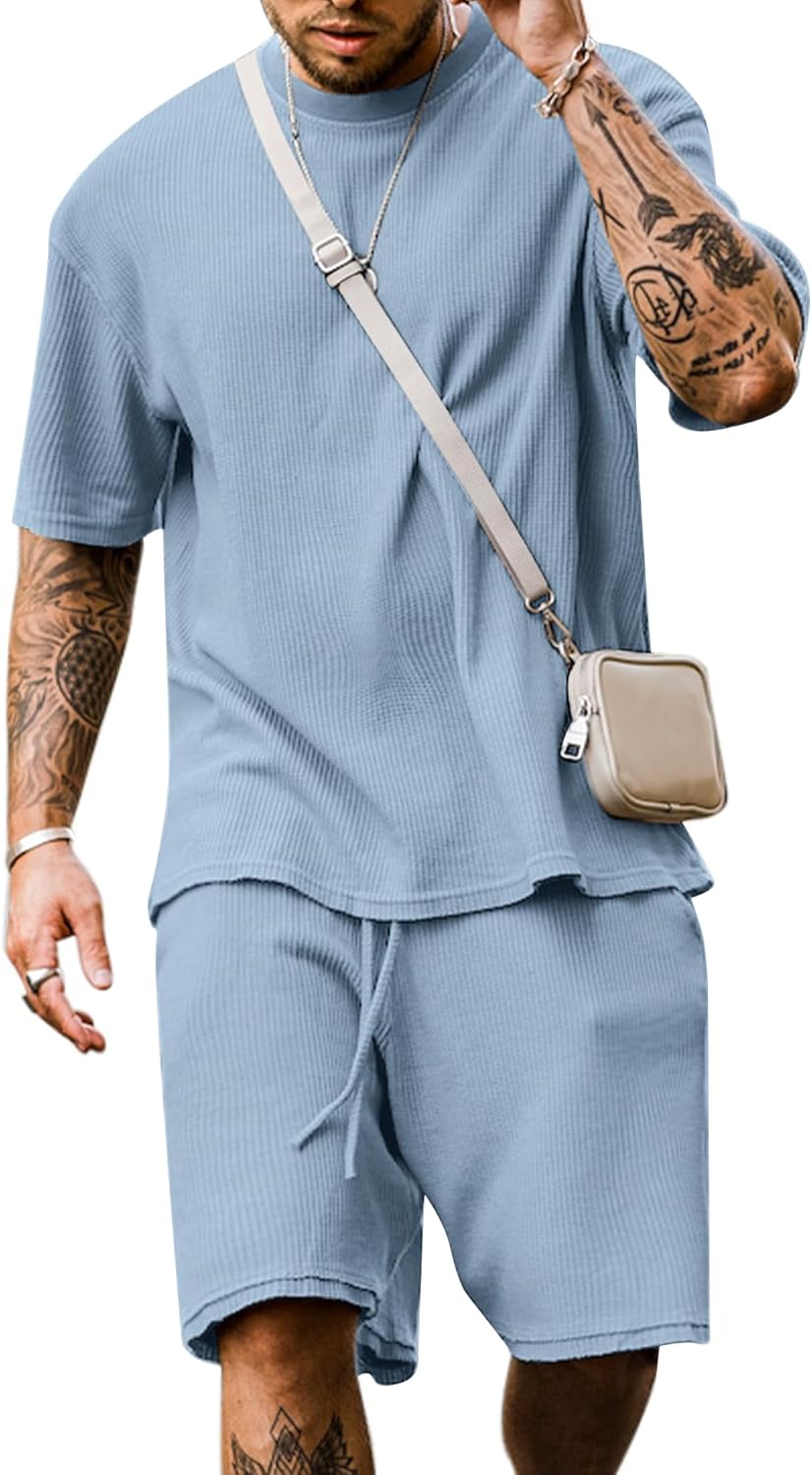 Babioboa Men's Summer Tracksuit Set for Casual Daily Wear
