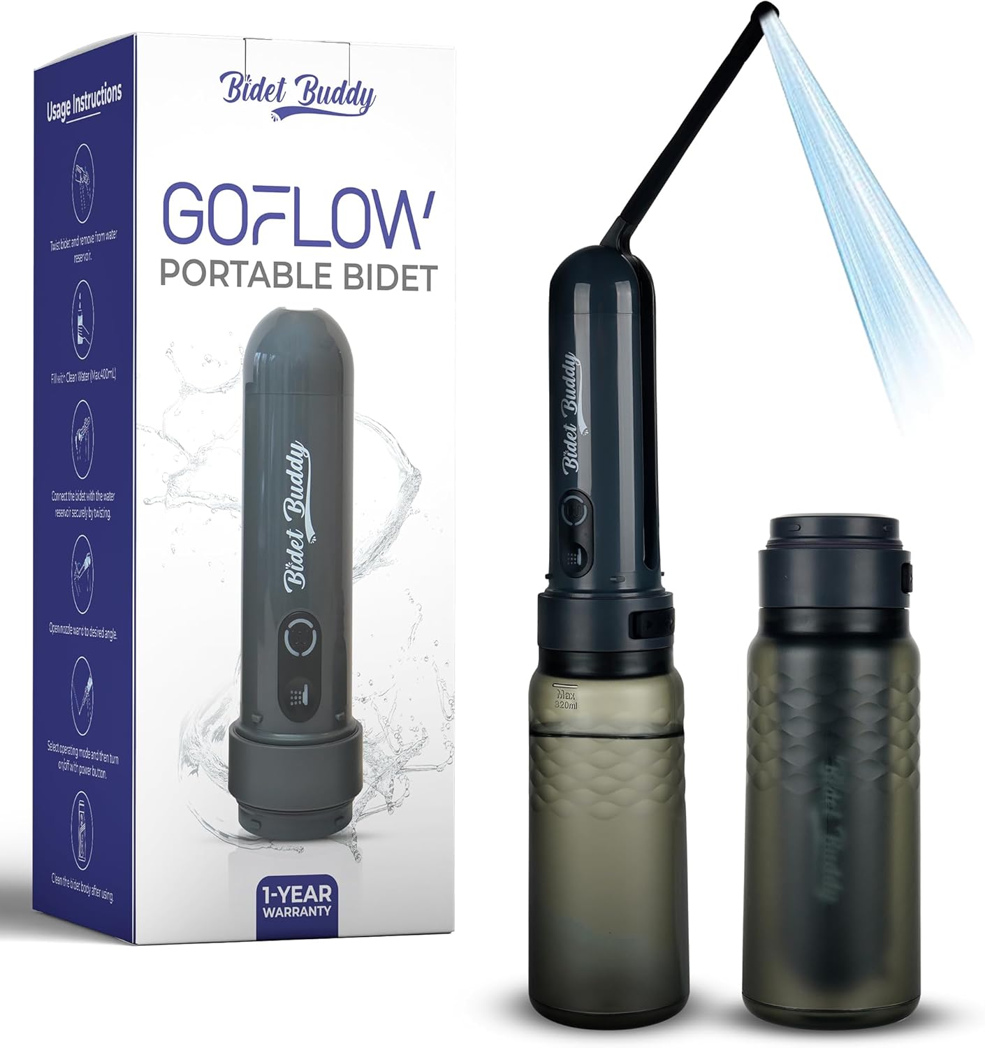 GoFlow Portable Bidet for Travel - Compact & Powerful Hygiene