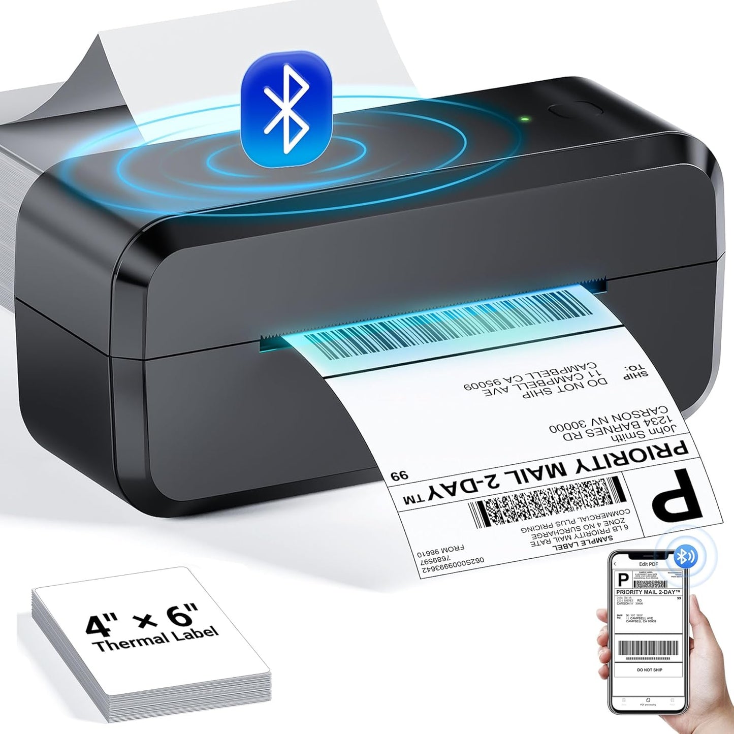 Wireless Thermal Shipping Label Printer - Fast, Easy Shipping!