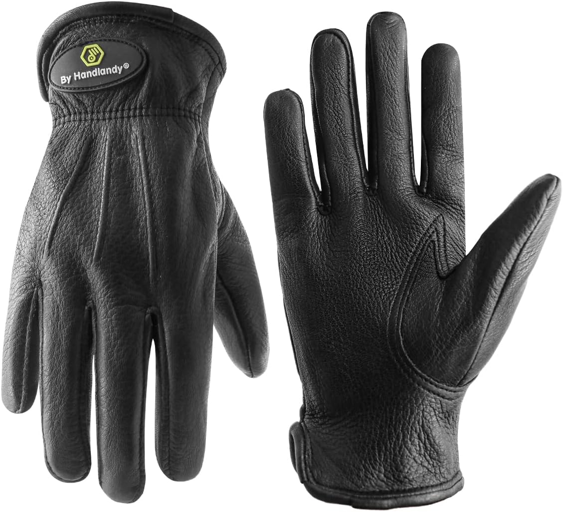 HLDD HANDLANDY Adjustable Leather Work Gloves