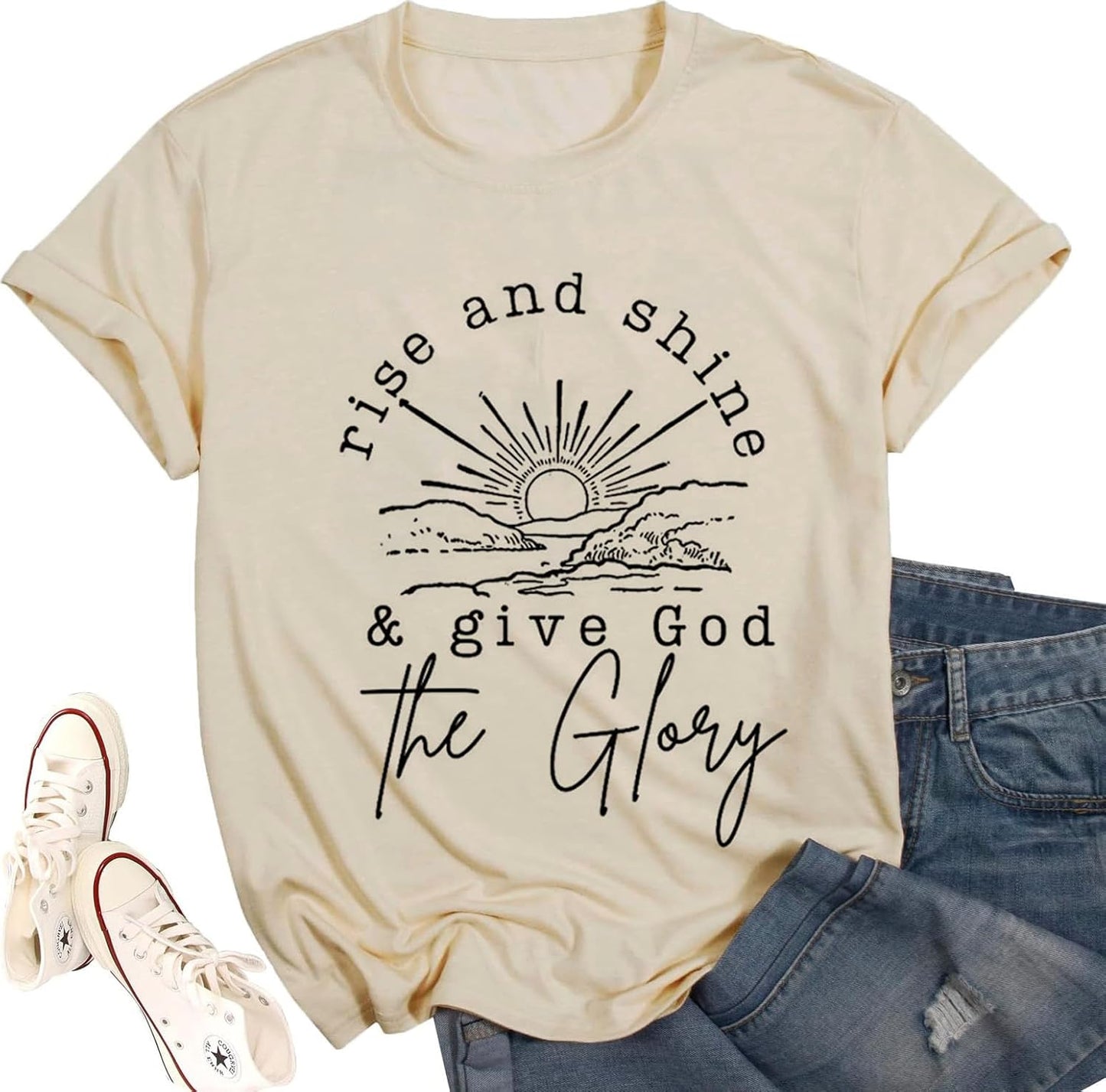 Womens Sunrise Adventure T-Shirt - Rise & Shine!