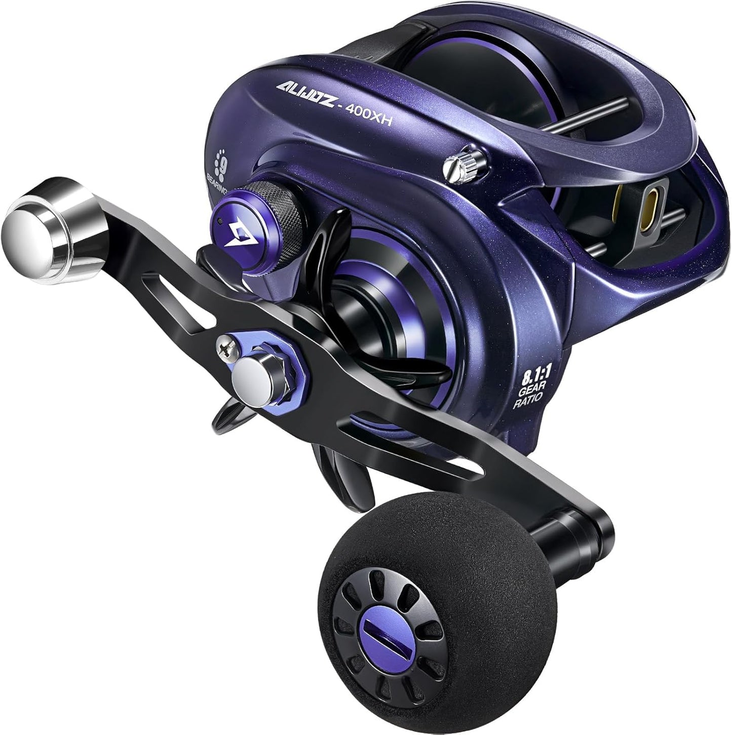 Piscifun Alijoz 400 Baitcaster Reel: 38Lbs Max Drag, Dual Gear Ratio, Musky Master