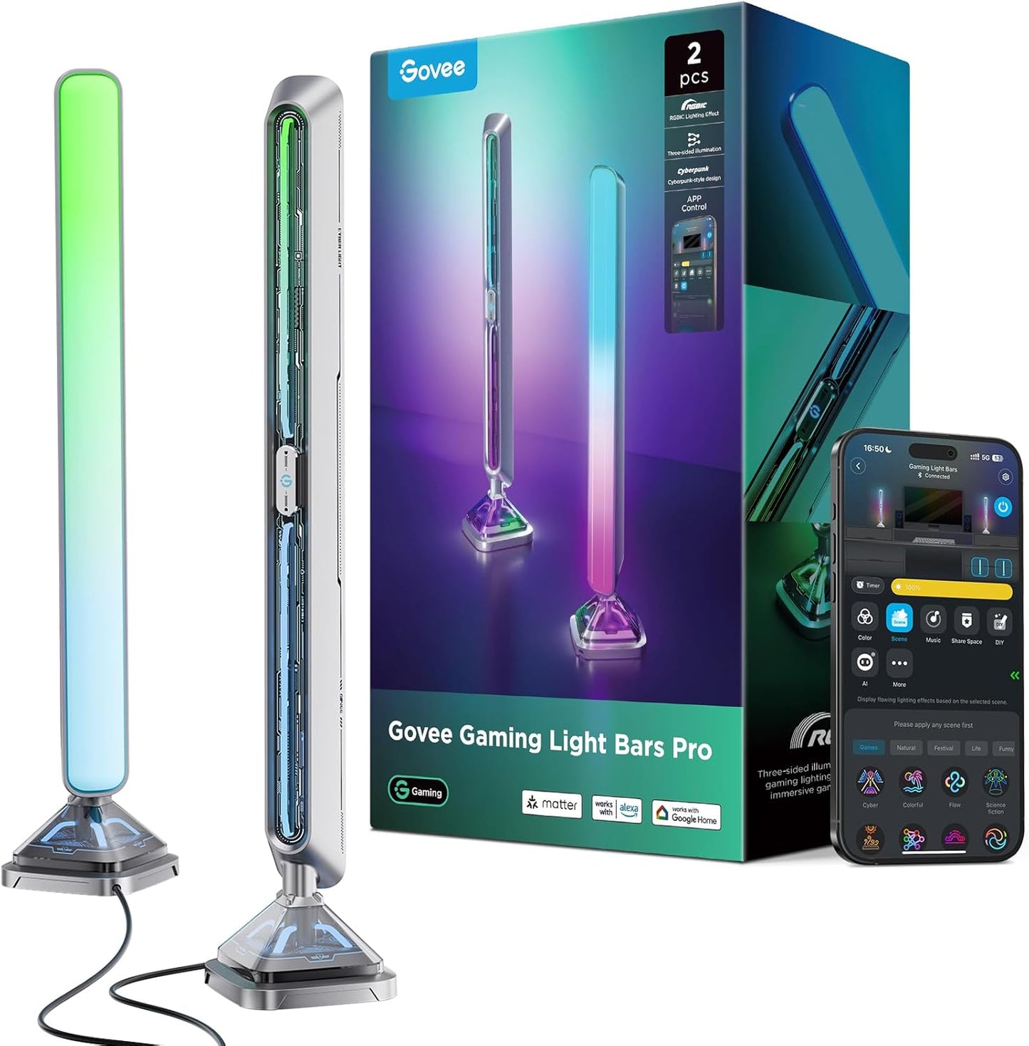 Govee Gaming Light Bars Pro: 16-Inch Smart RGBIC Illumination