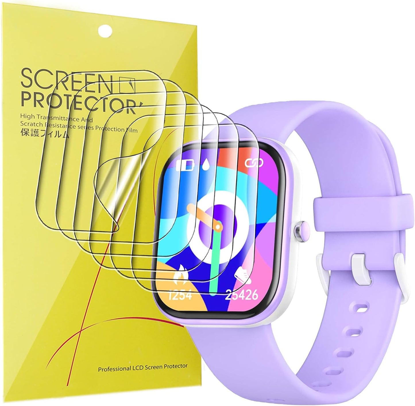 Crystal Clear TPU Screen Protectors for Nyonio Smart Kids Watch - Set of 6