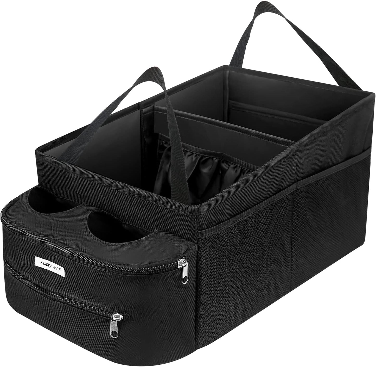 FUNNy elf Car Seat Organizer: 11 Storages, Collapsible