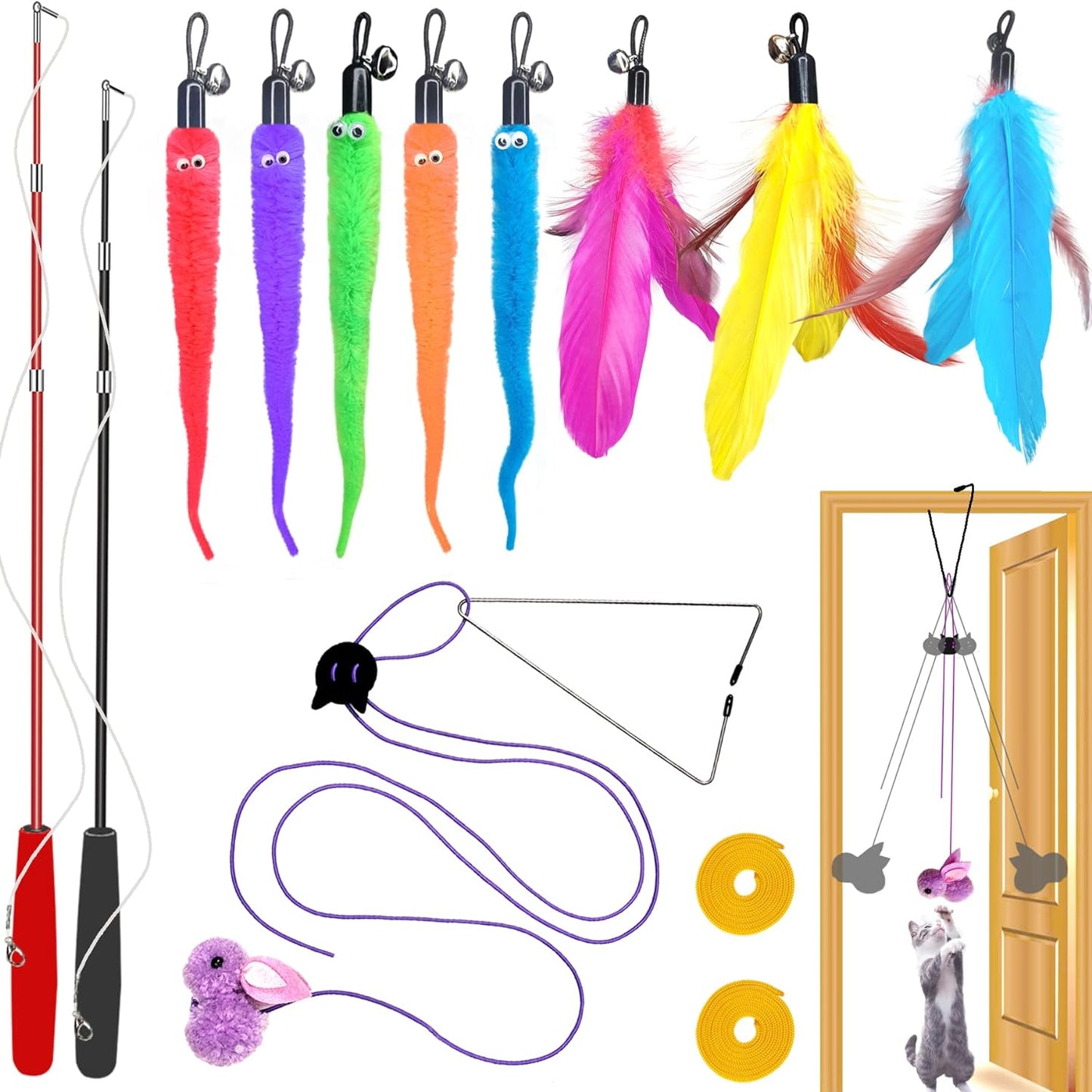 Interactive Cat Toy Set for Playful Kittens