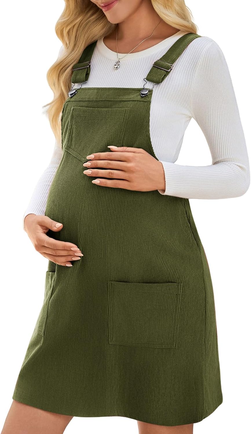 Yousify Womens Maternity Overalls Dress for Comfortable Style
